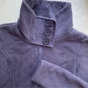 The North Face Caroluna Quilted Fleece Full Zip Jacket Purple Women's Medium